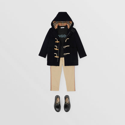 Boys Navy Wool Coat
