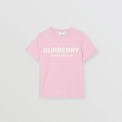 Girls Pink Logo Cotton T-shirt