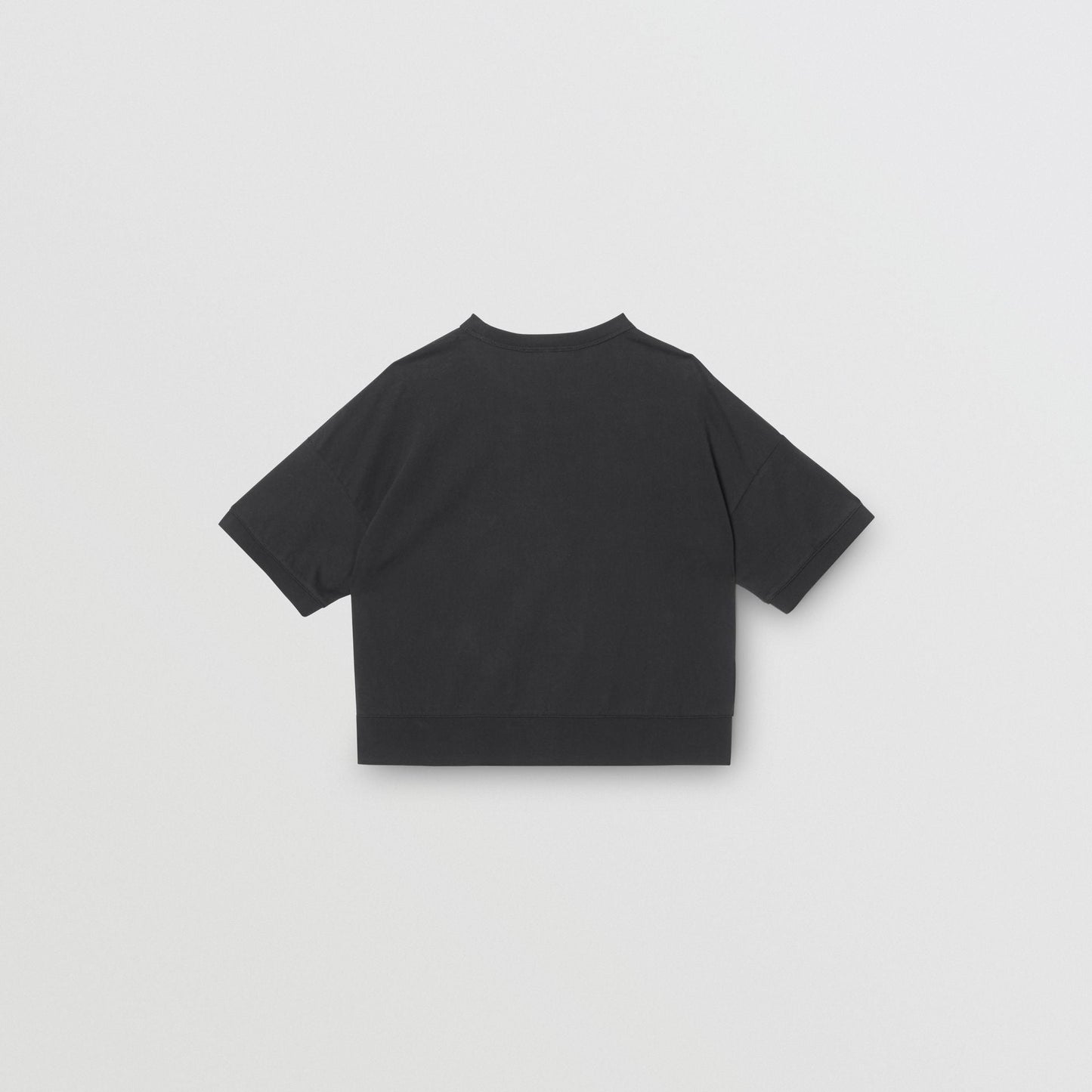 Girls Black Logo Cotton T-shirt