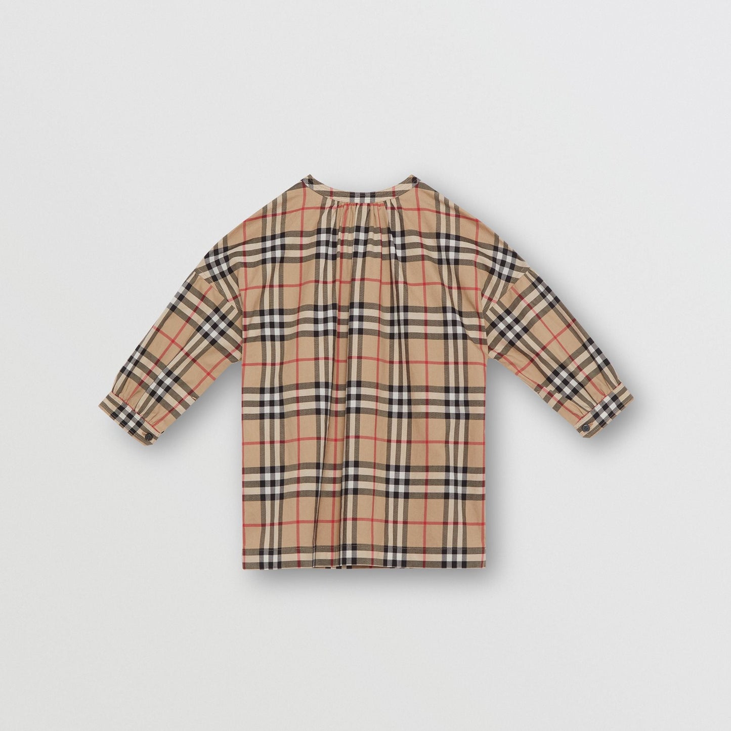 Girls Beige Stripe Cotton Shirt
