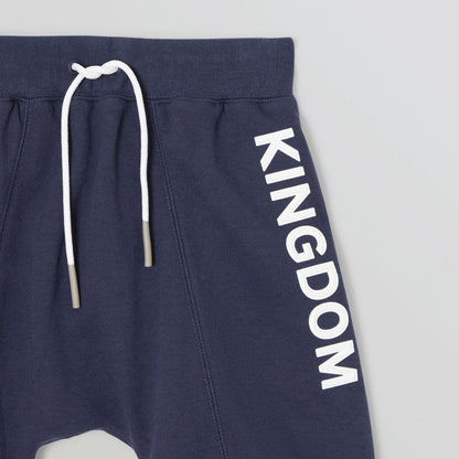 Boys Blue Logo Cotton Shorts