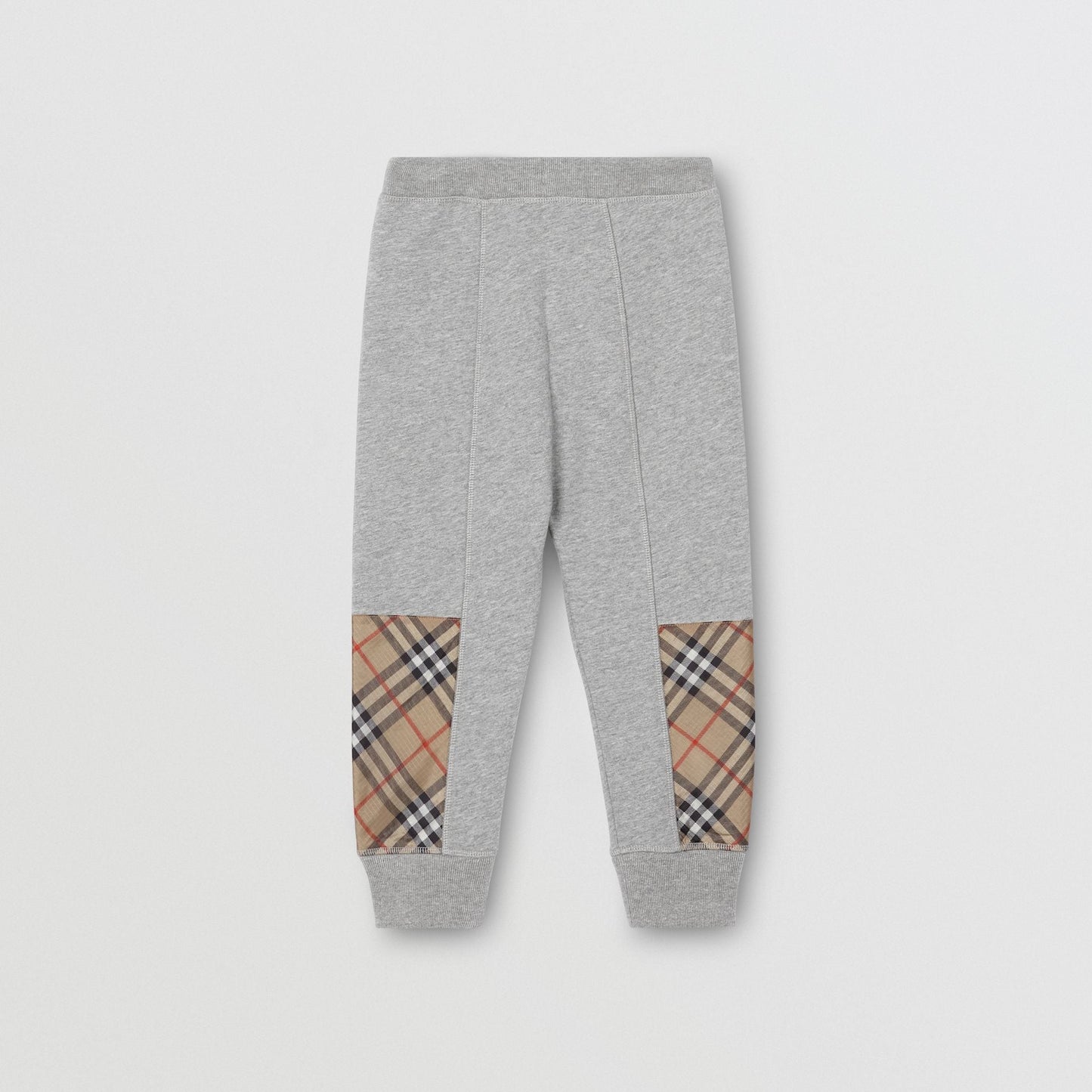 Boys Grey & Check Cotton Trousers
