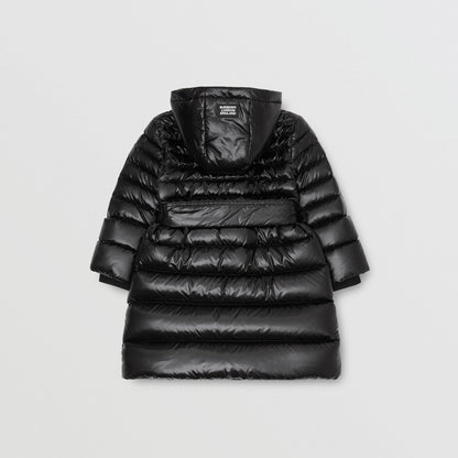 Girls Black Padded Down Coat