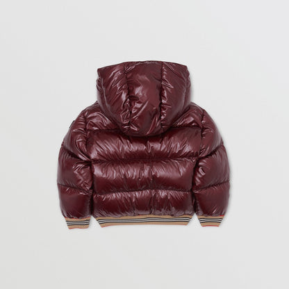 Girls Wine Red Padded Down Jacket