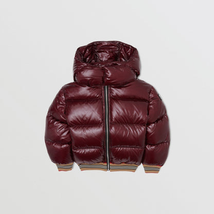 Girls Wine Red Padded Down Jacket