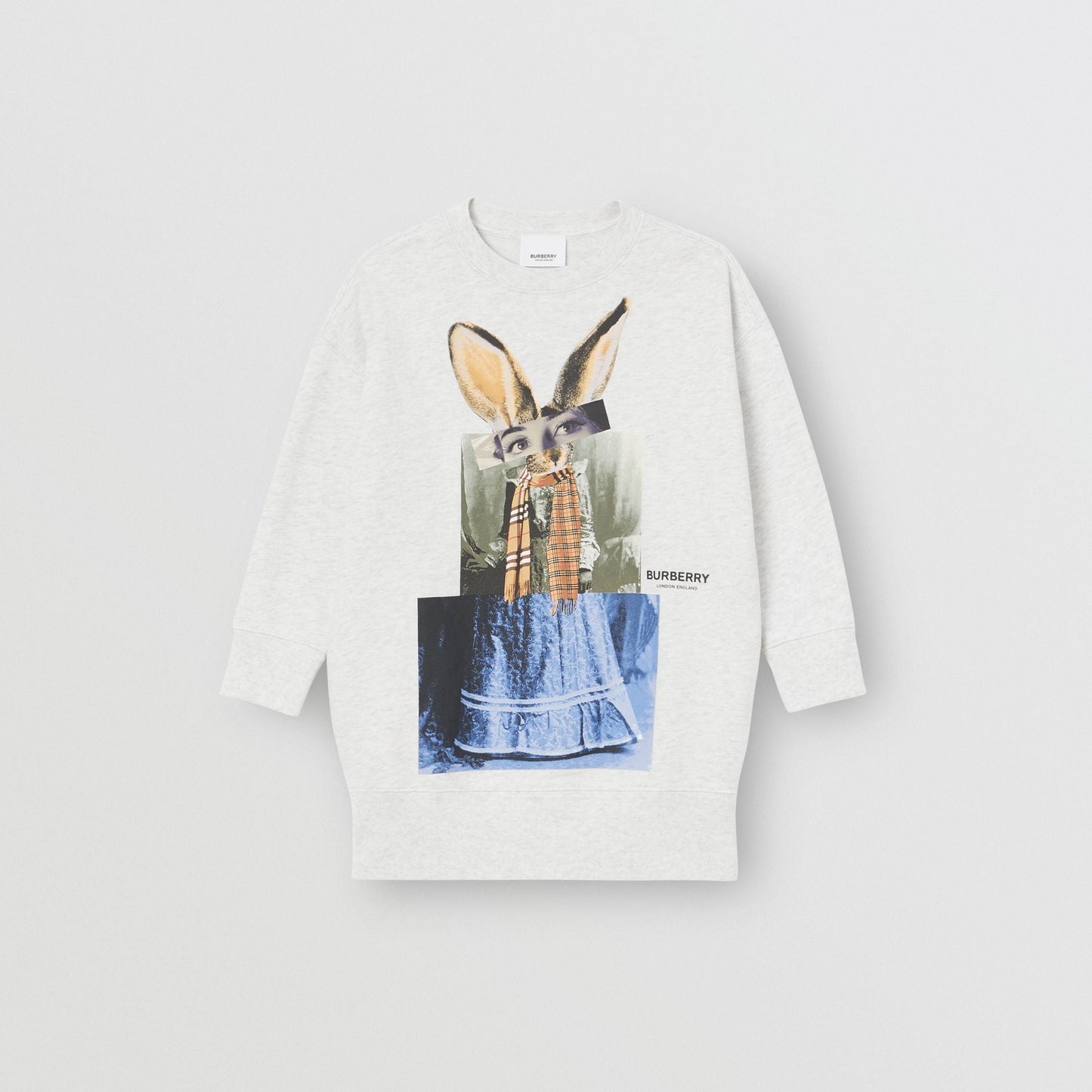 Girls Off-White Printed Cotton Dress