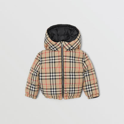 Baby Boys Black Reversible Padded Down Jacket