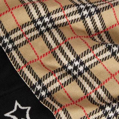 Boys & Girls Archive Beige Check Merino Wool Scarf (128 x 25CM)