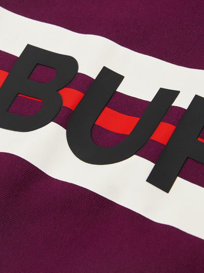 Girls Burgundy Logo Cotton Dress