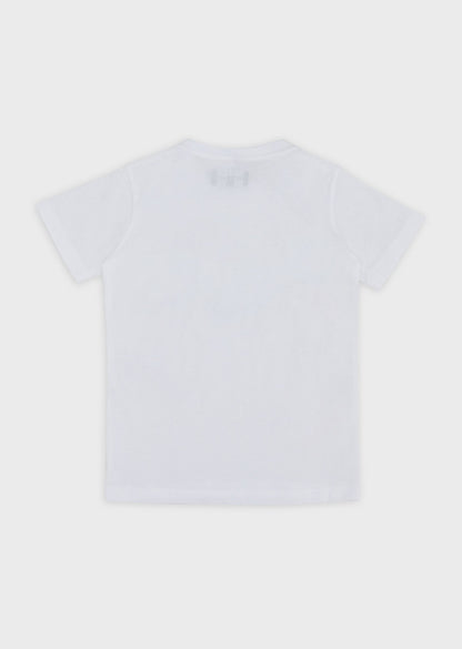 Boys White Logo Cotton T-shirt