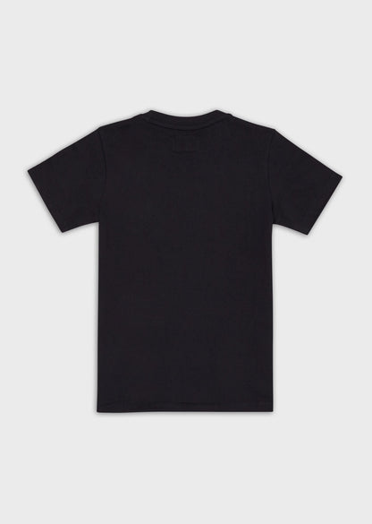 Boys Black Logo Cotton T-shirt