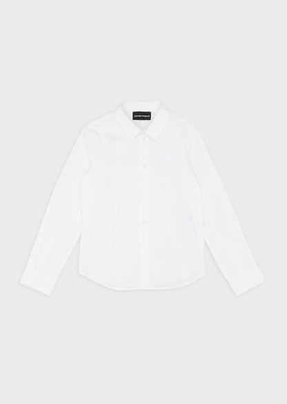 Boys White Cotton Shirt