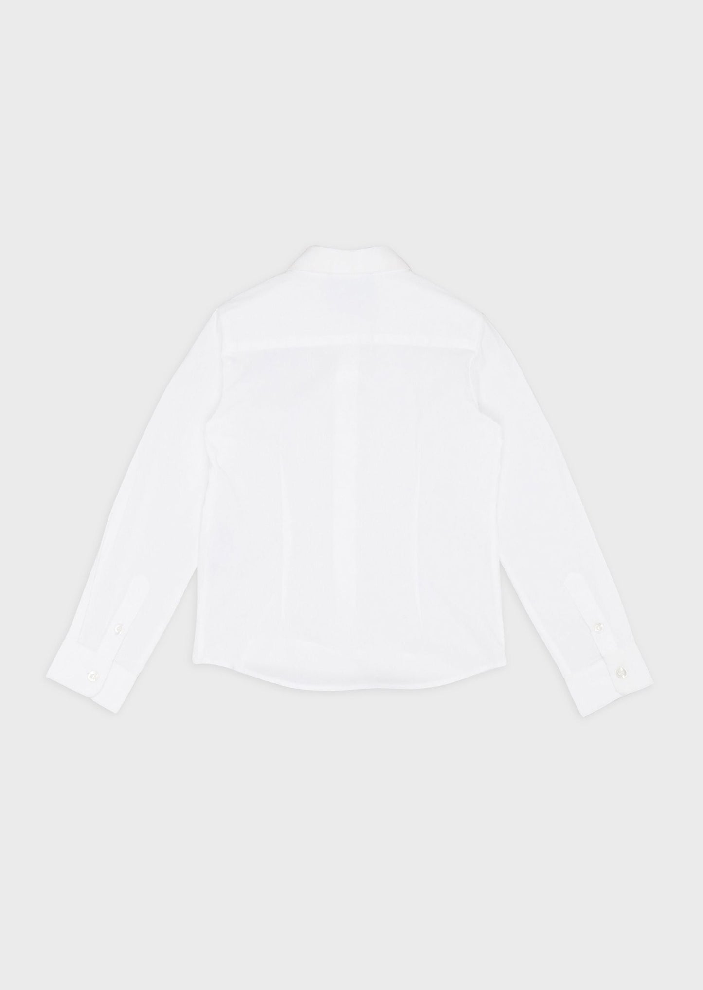 Boys White Cotton Shirt