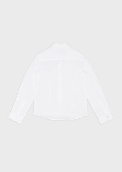Boys White Cotton Shirt