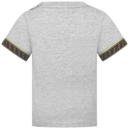 Baby Boys Grey Cotton T-shirt