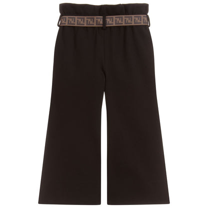 女童黑色直筒长裤