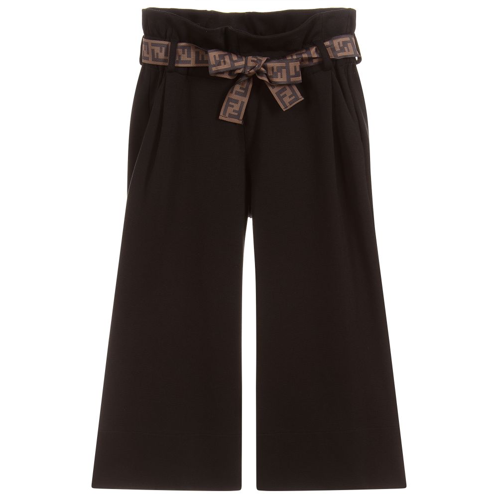 女童黑色直筒长裤