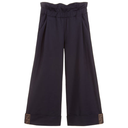 女童藏蓝色长裤