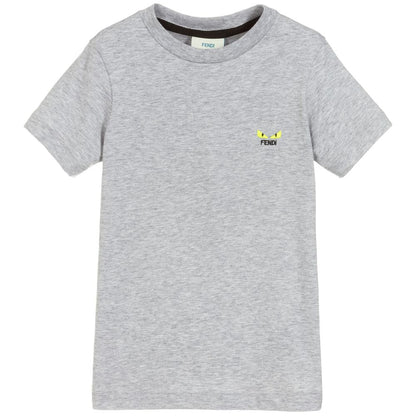 Boys Grey Cotton T-Shirt