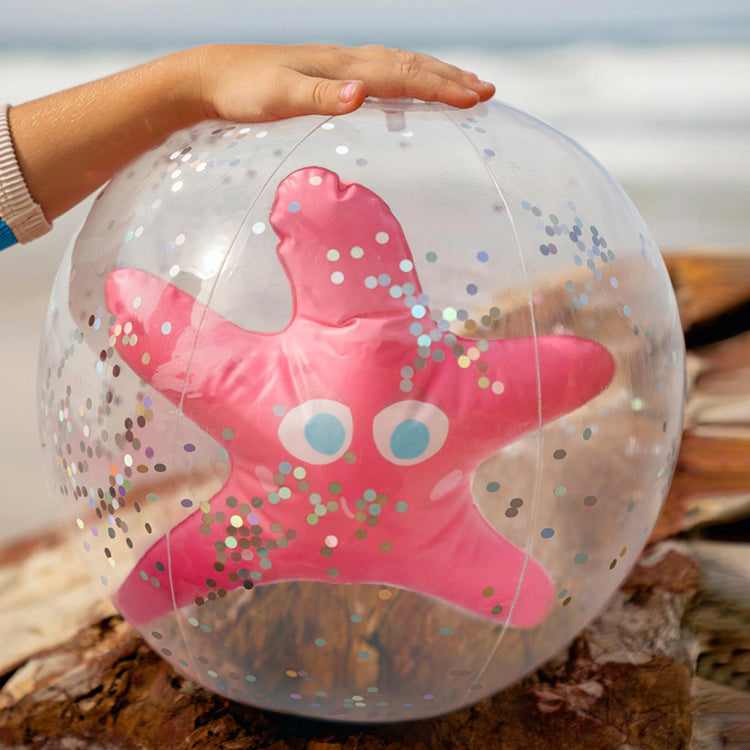 粉色闪光海星充气戏水球