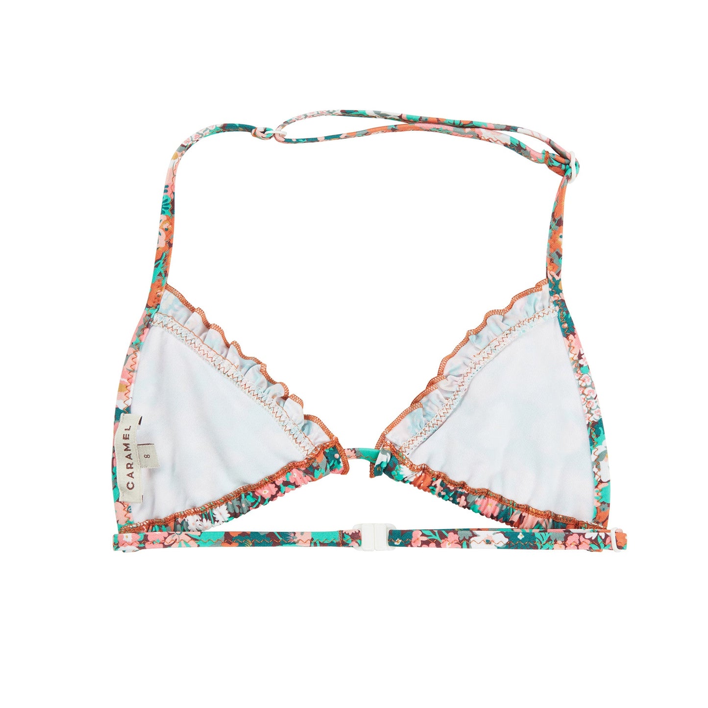 女童绿色碎花泳装