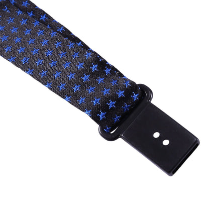 Boys Navy Blue Bow Ties With Star Print Trims