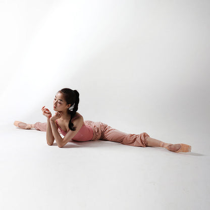 女士粉色芭蕾舞热身裤