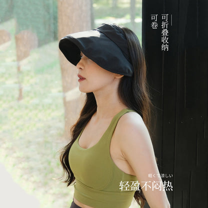黑色经典折叠款防晒帽