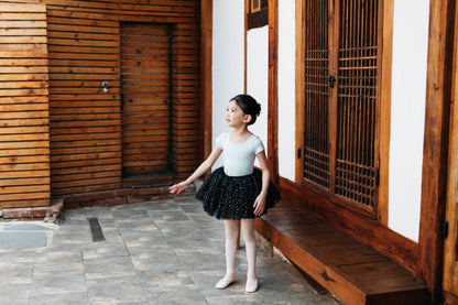 女童蓝色芭蕾舞连体衣