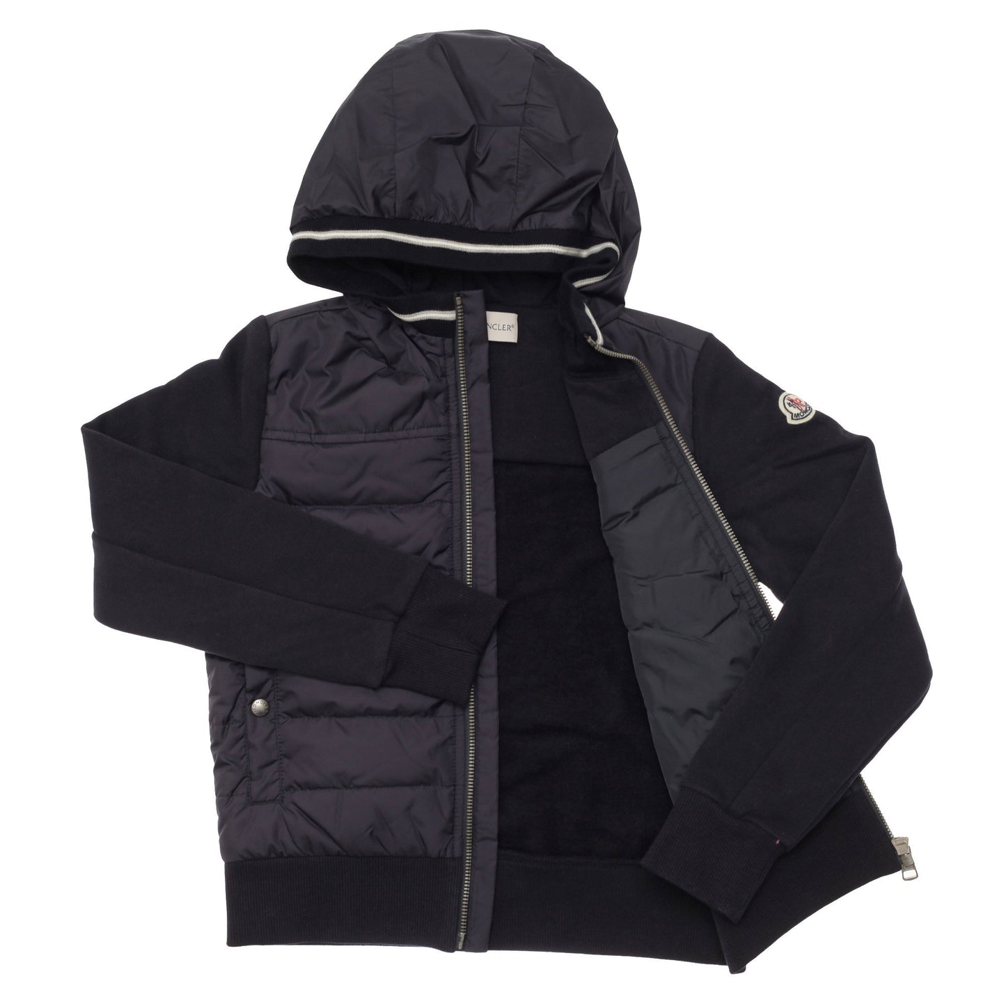 Girls Navy Blue Knitted Hooded Cardigan