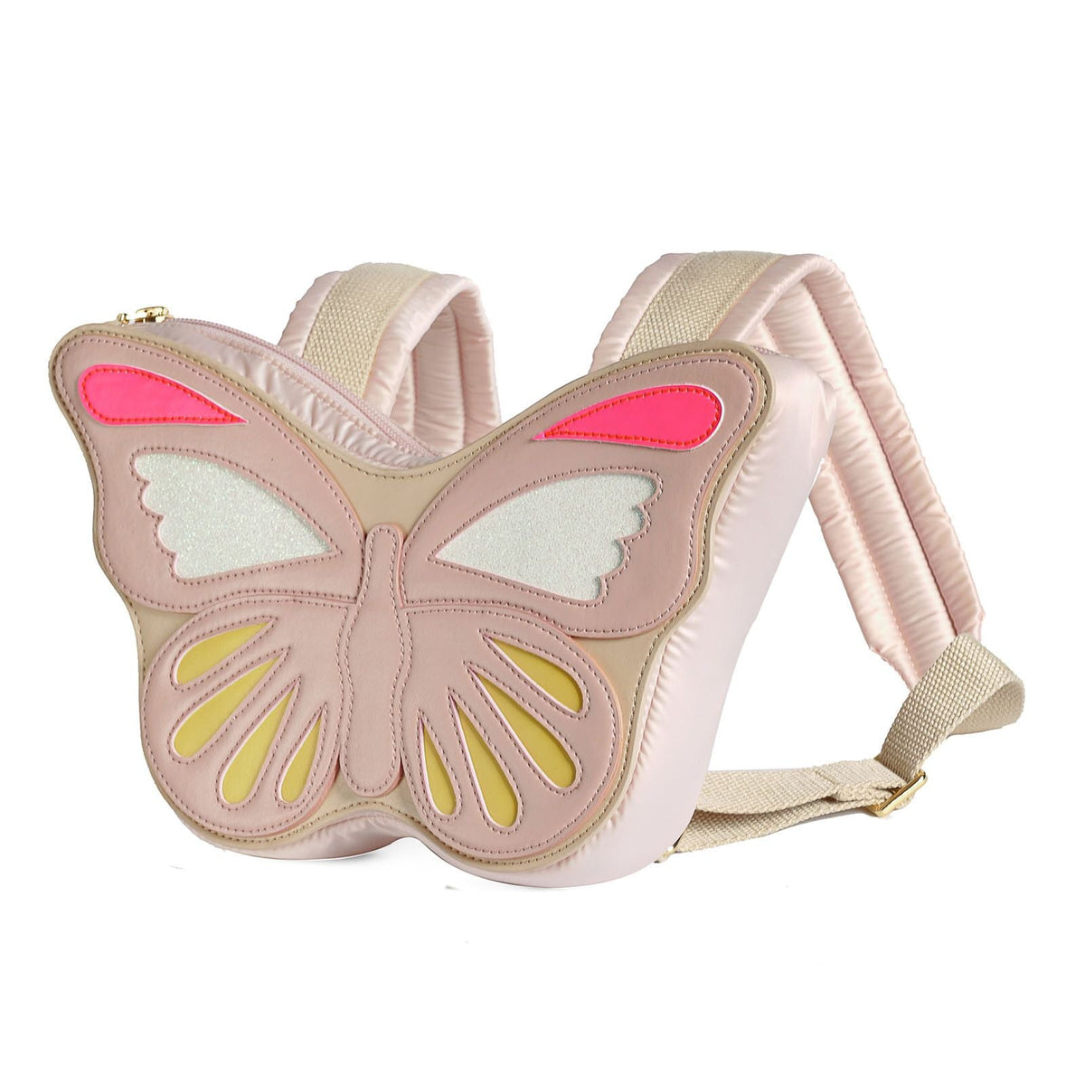 Girls Pink Butterfly Shape Backpack