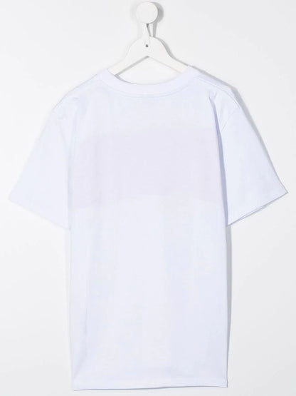 Boys & Girls White Logo Cotton T-shirt