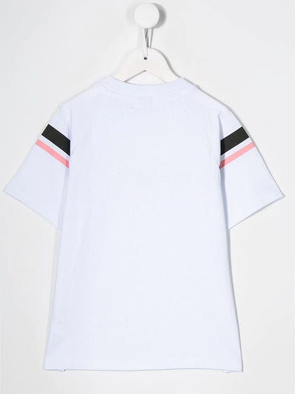 Girls White Logo Cotton T-shirt