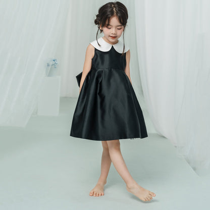 女童经典黑白礼服裙