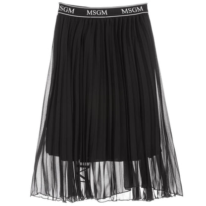 Girls Black Chiffon Skirt