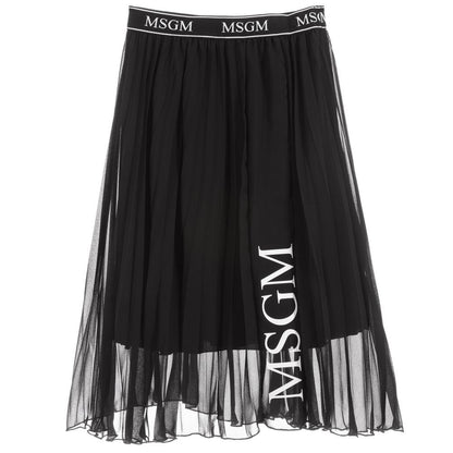 Girls Black Chiffon Skirt