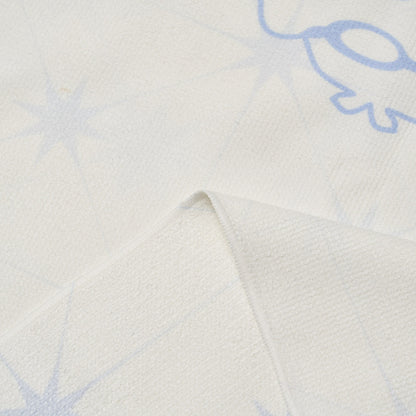 白色小狗印花游泳毛巾(80x40cm)