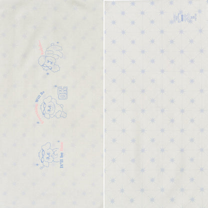 白色小狗印花游泳毛巾(80x40cm)