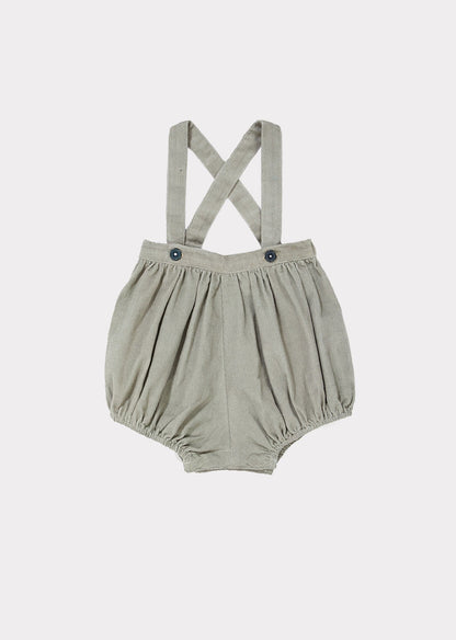 Baby Girls Light Blue Cotton Shorts