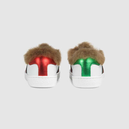 Baby Boys & Girls White Leather Velcro Shoes