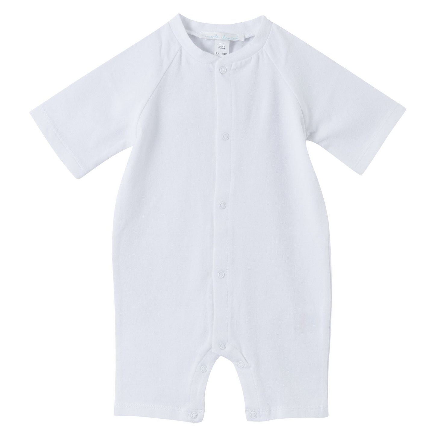 Baby White Cotton Babygrow With Angel Wings