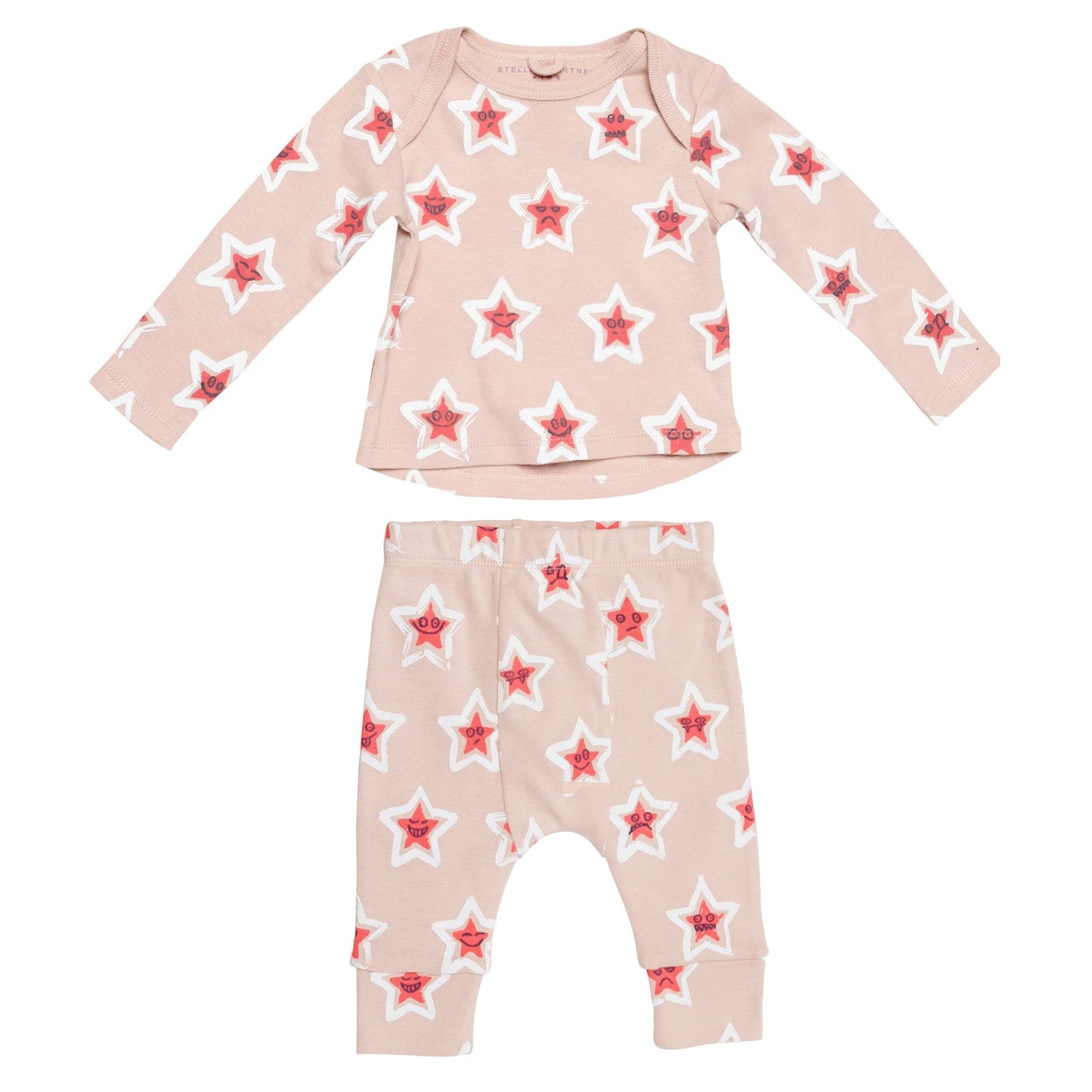 Baby Girl Pink Little Stars Printed 'Buster/Macy' Top & Bottom Set