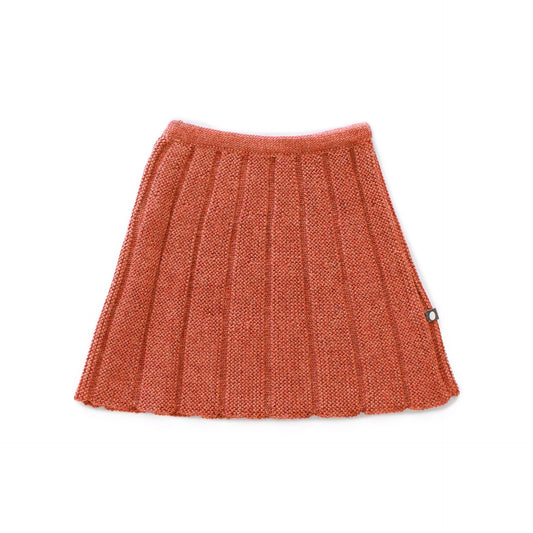 女童杏黄色羊驼毛短裙