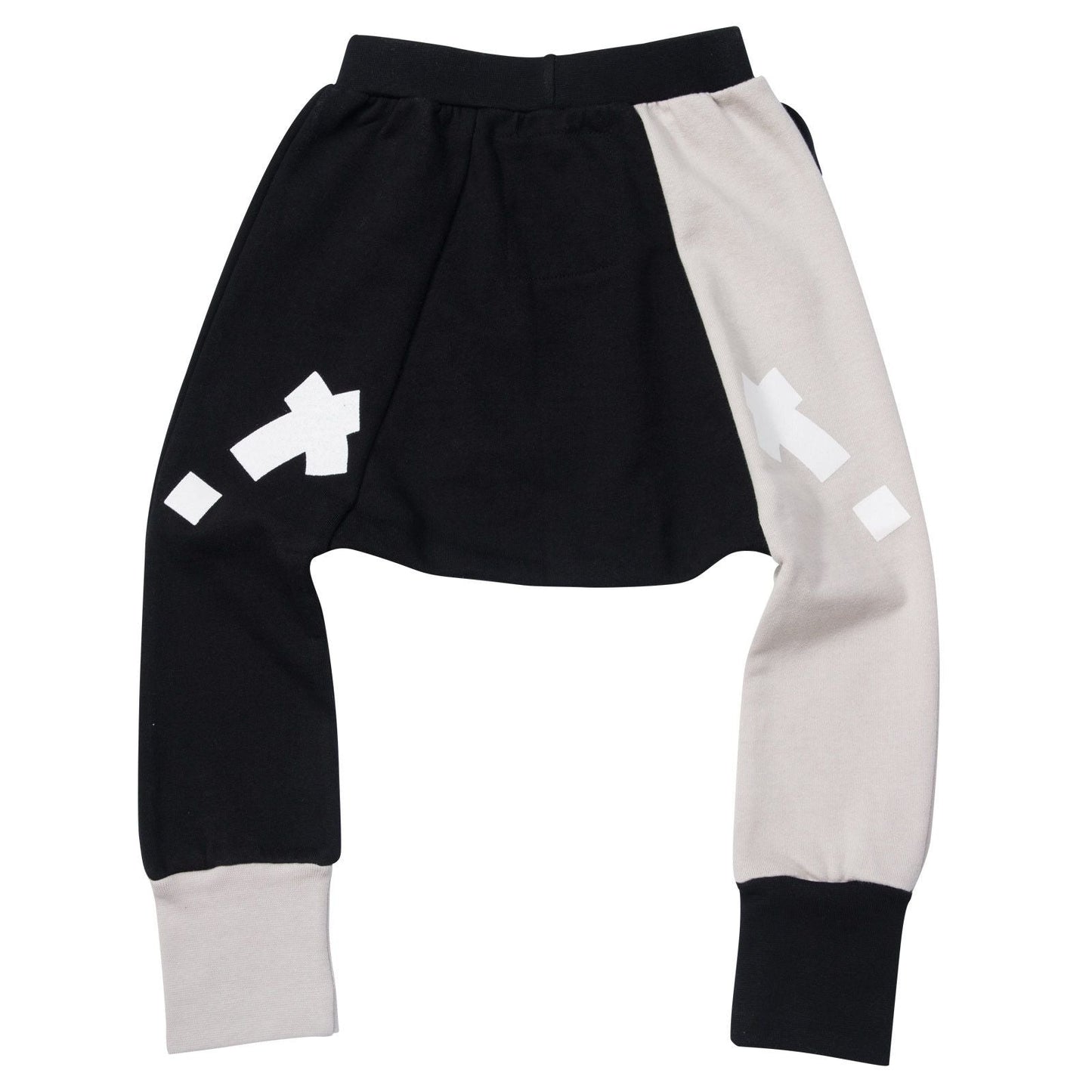 Boys&Girls Black&Grey Trousers With White X Printed