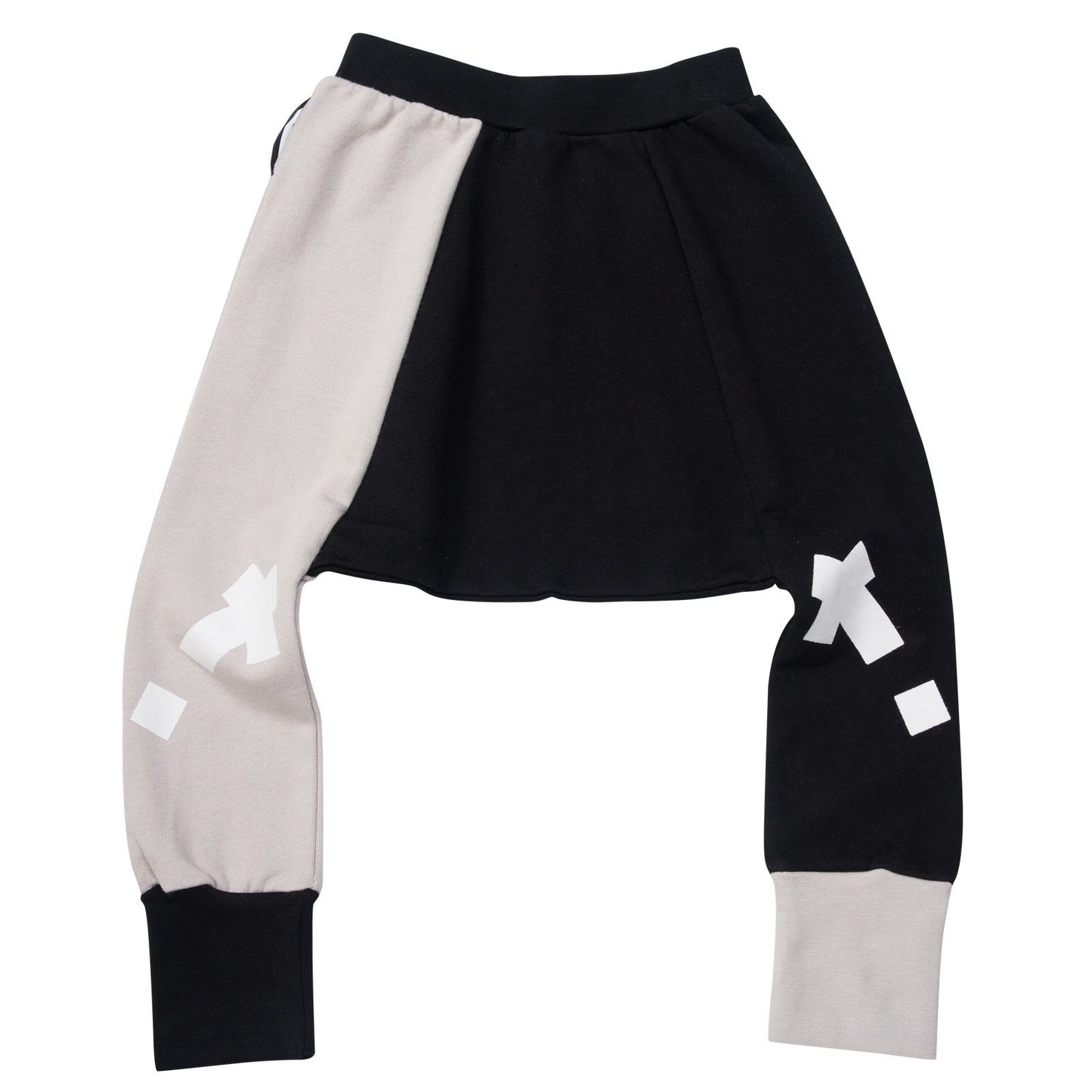 Boys&Girls Black&Grey Trousers With White X Printed