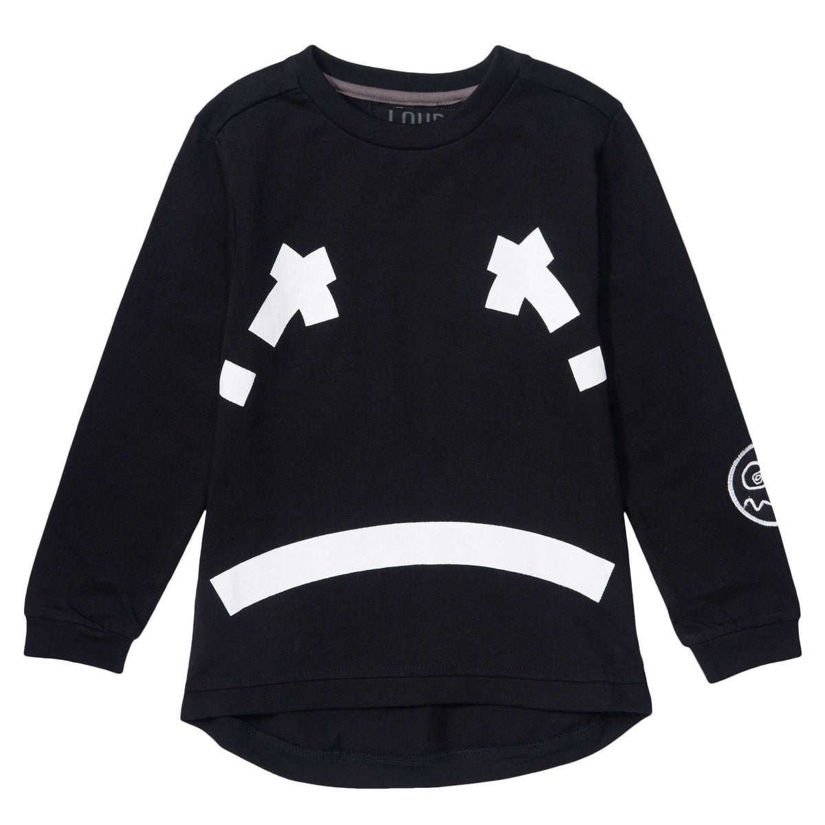 Boys&Girls Black T-Shirt With White Printed X Tears Face