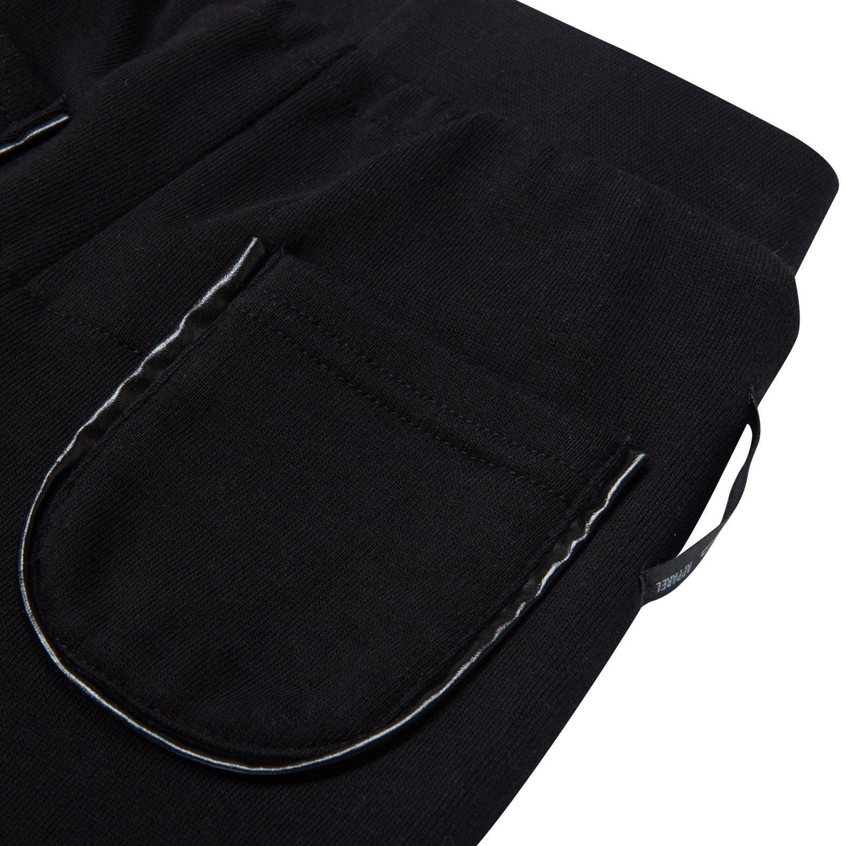 Boys&Girls Black Tight Cuffs Trousers With Black Printed Trims On Legs