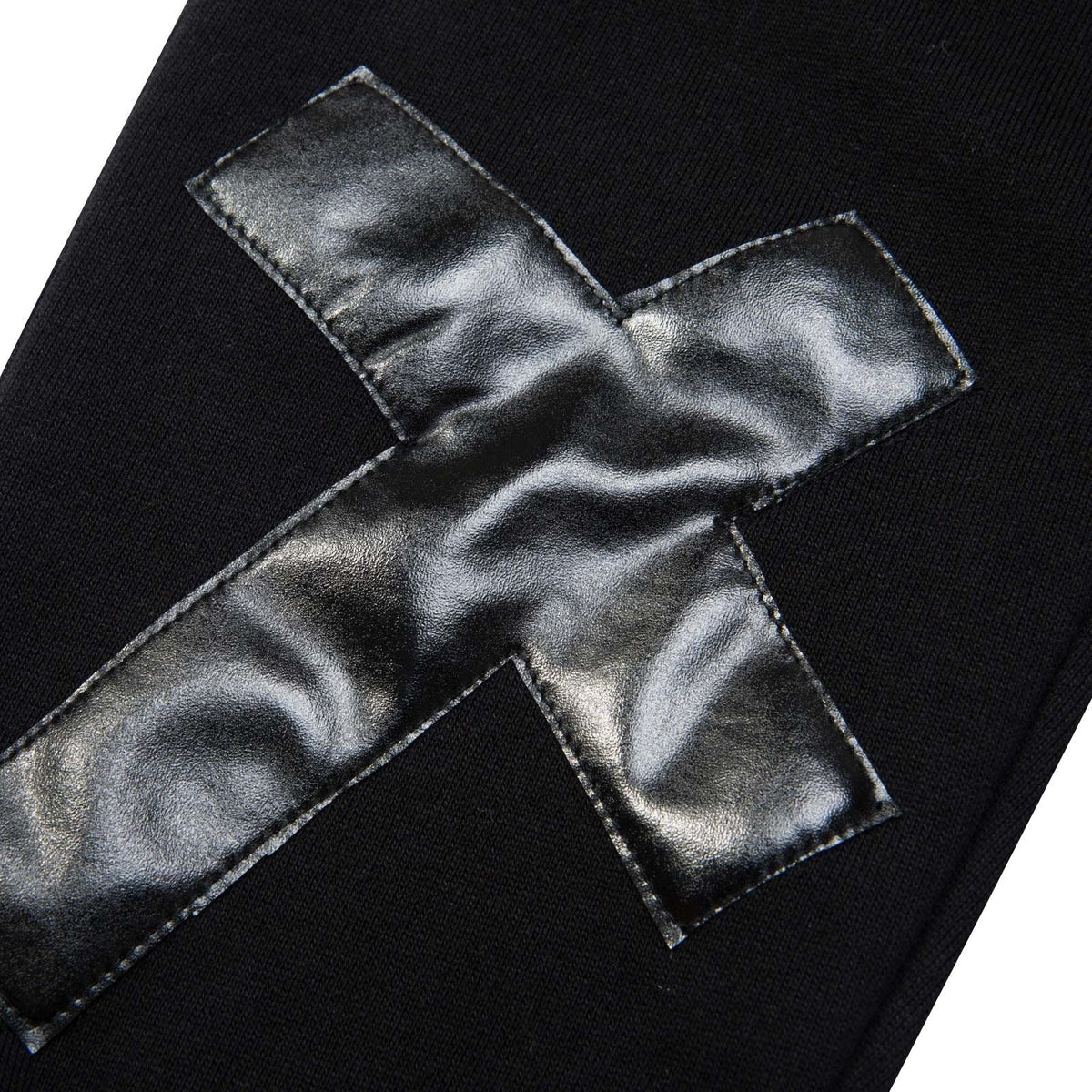 Boys&Girls Black Tight Cuffs Trousers With Black Printed Trims On Legs