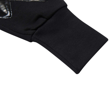 Boys&Girls Black Tight Cuffs Trousers With Black Printed Trims On Legs