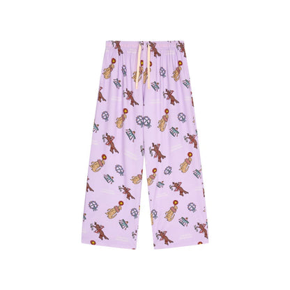亲子款紫色噗噗棉小狗长裤